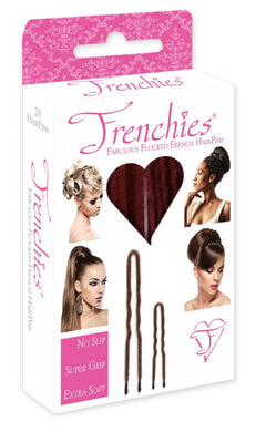 Frenchies Ultra Flocked HairPins Red