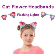 Cat Flower Headbands with Flashing Lights