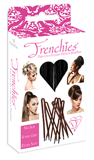 Frenchies Ultra Flocked HairPins Black